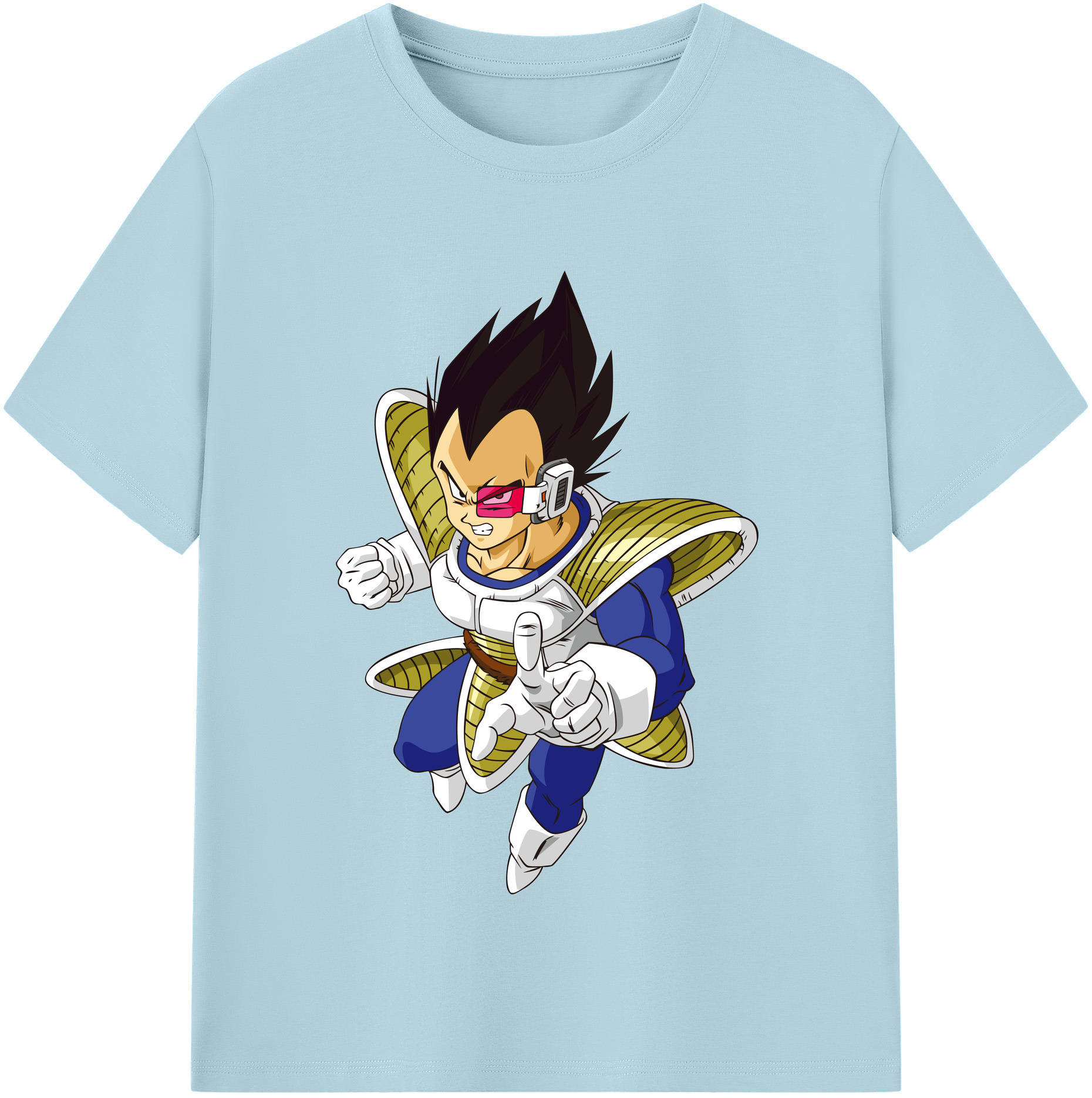 （画像用） ドラゴンボール ベジータ四世（Bejīta Yonsei）DRAGON BALL Vegeta IV 綿100％半袖Tシャツ（フロントプリント）
